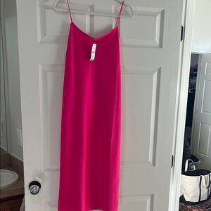 J. Crew Pink Midi Dress